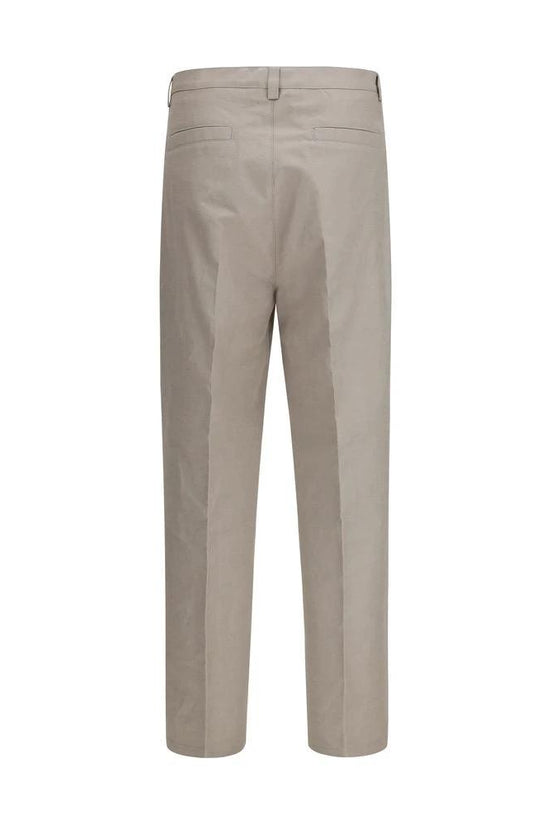 Brunello Cucinelli Beige Cotton Casual Pants by Brunello Cucinelli