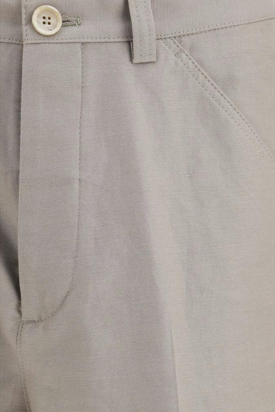 Brunello Cucinelli Beige Cotton Casual Pants by Brunello Cucinelli