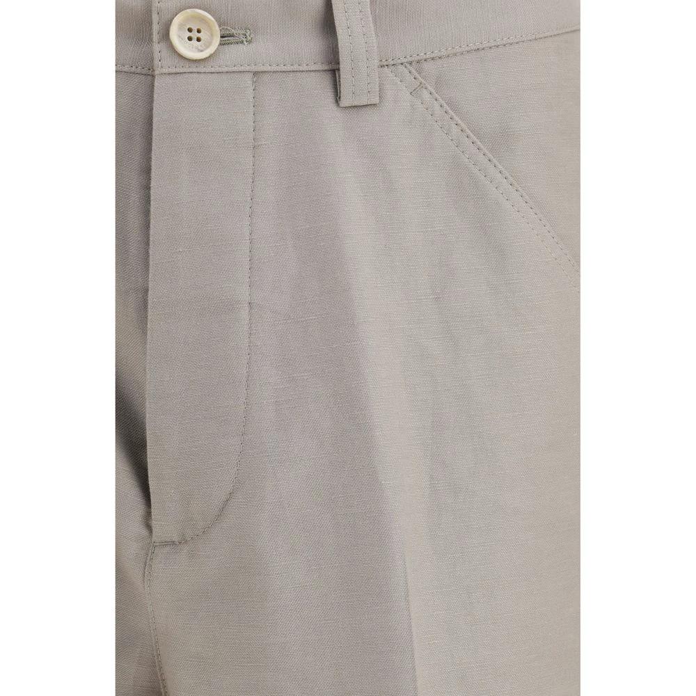 Brunello Cucinelli Beige Cotton Casual Pants by Brunello Cucinelli