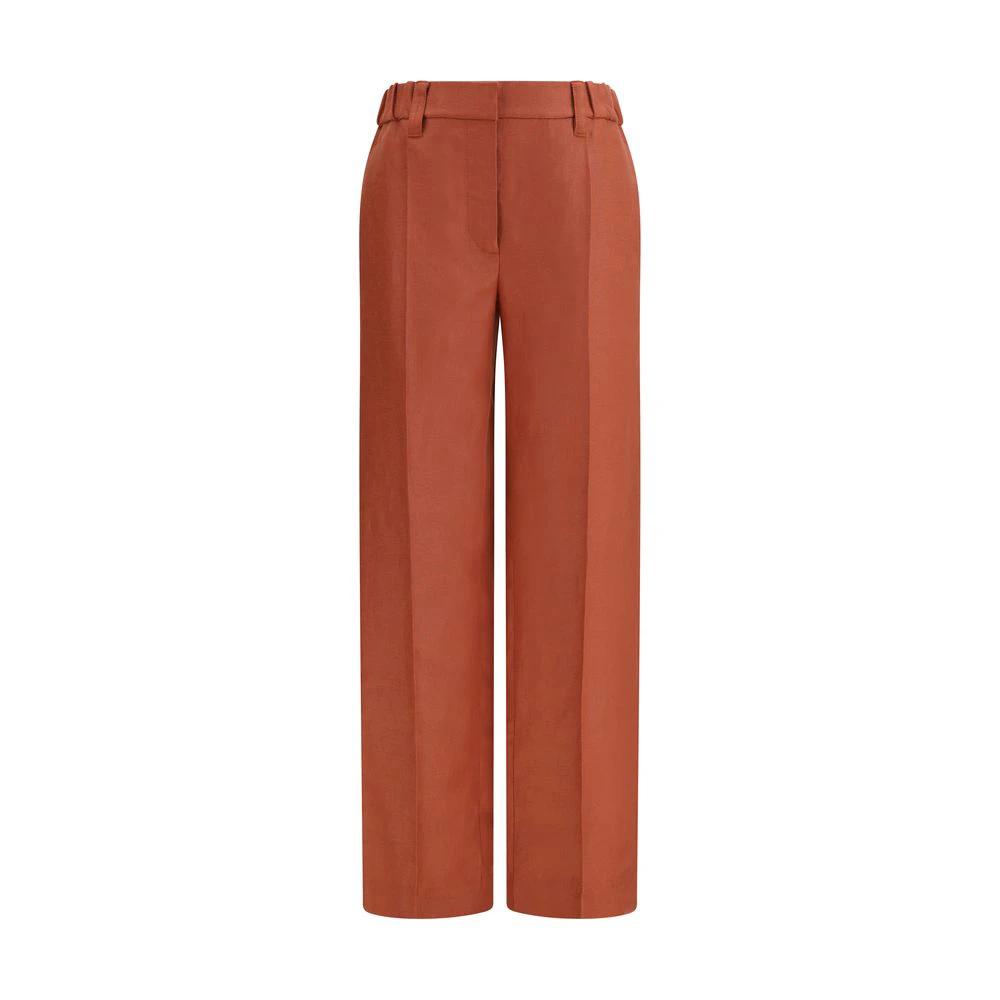 Brunello Cucinelli Cucinelli Multicolor Linen Casual Pants by Brunello Cucinelli Cucinelli
