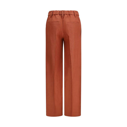 Brunello Cucinelli Multicolor Linen Casual Pants by Brunello Cucinelli
