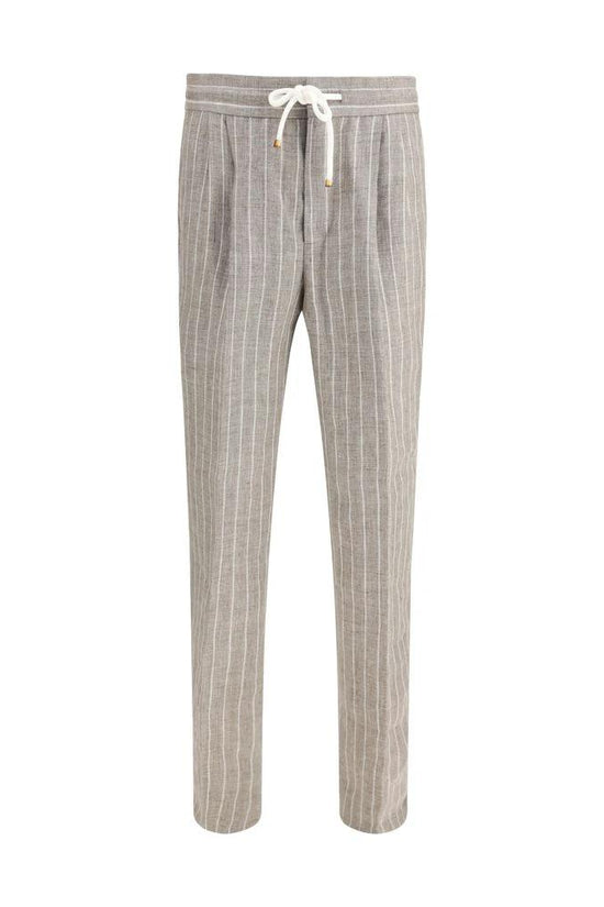 Brunello Cucinelli Cucinelli Beige Leinen Casual Hose by Brunello Cucinelli Cucinelli