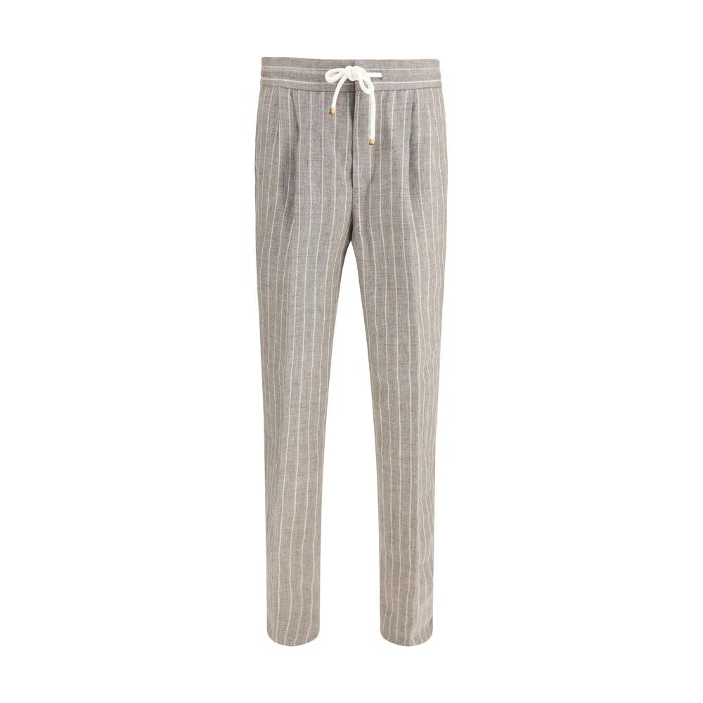 Brunello Cucinelli Cucinelli Beige Leinen Casual Hose by Brunello Cucinelli Cucinelli