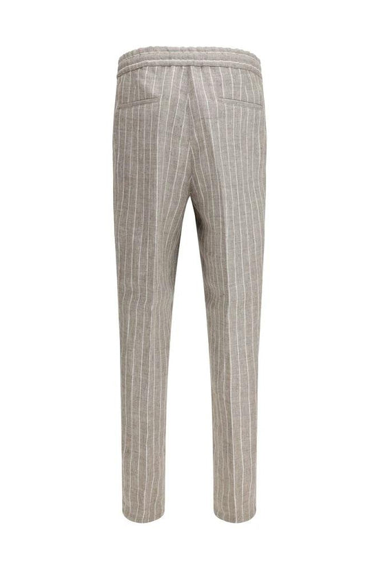 Brunello Cucinelli Beige Leinen Casual Hose by Brunello Cucinelli