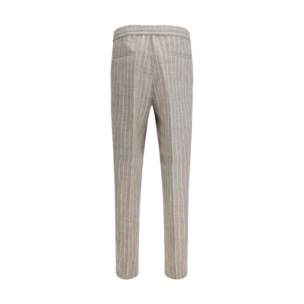 Brunello Cucinelli Beige Leinen Casual Hose by Brunello Cucinelli