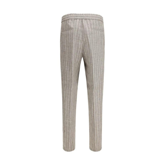 Brunello Cucinelli Beige Leinen Casual Hose by Brunello Cucinelli