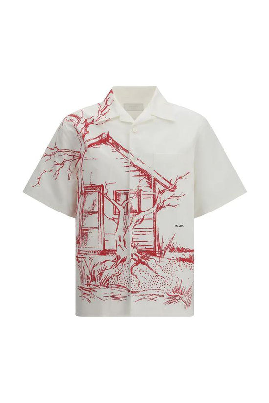 Prada Weißes Baumwollhemd by Prada