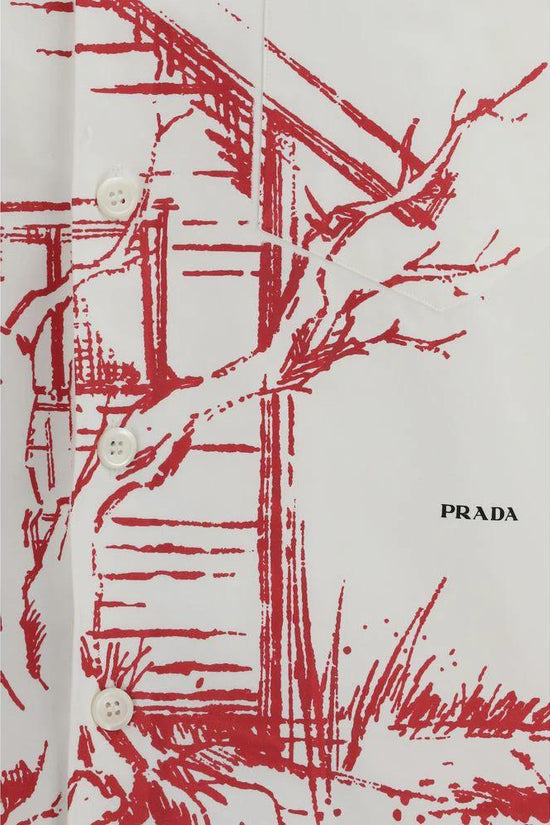 Prada Weißes Baumwollhemd by Prada
