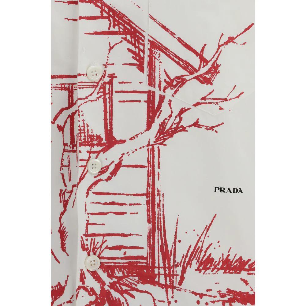 Prada Weißes Baumwollhemd by Prada