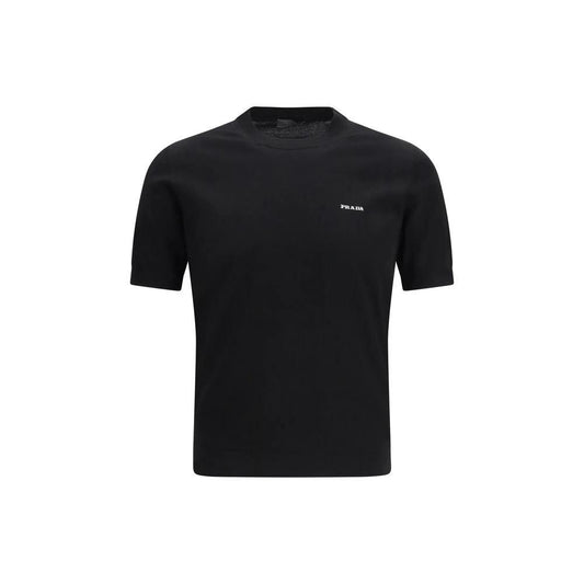 Prada Schwarzes Baumwoll-T-Shirt by Prada