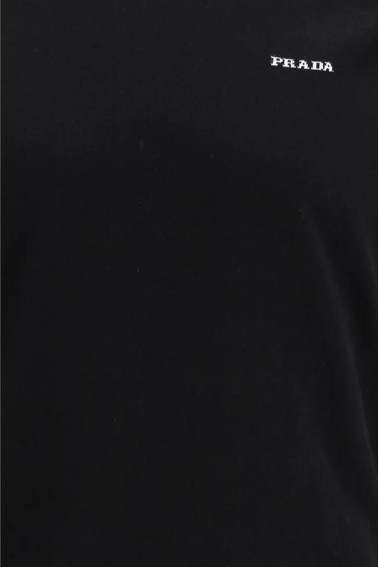Prada Schwarzes Baumwoll-T-Shirt by Prada