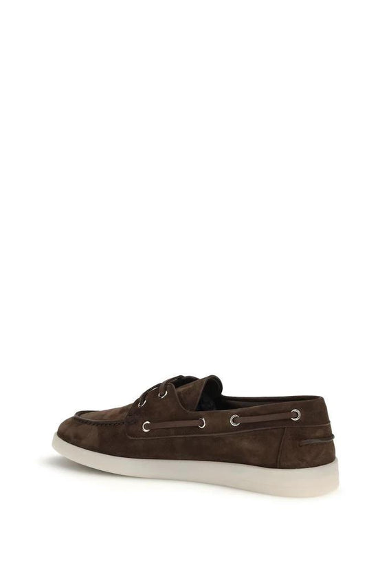 Prada Braune Kalbsleder Bos Taurus Slipper-Loafer by Prada