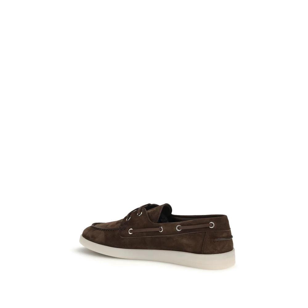 Prada Braune Kalbsleder Bos Taurus Slipper-Loafer by Prada
