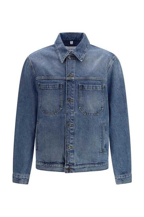 Off-White Blaue Baumwoll-Denimjacke by Off-White
