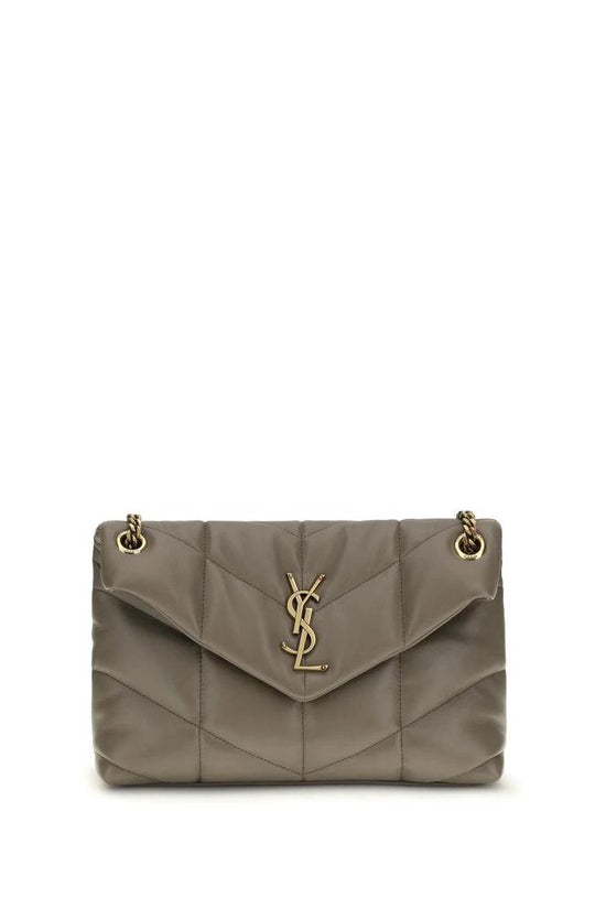 Saint Laurent Graue Lammleder-Schultertasche by Saint Laurent
