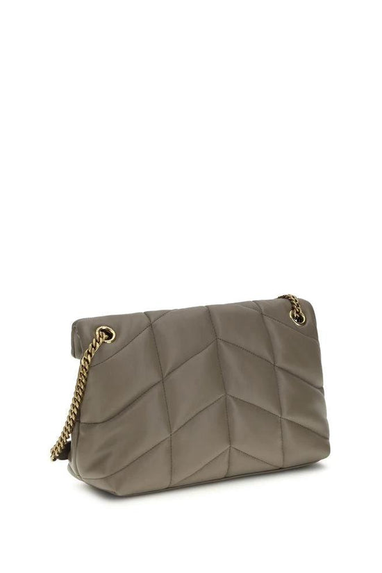 Saint Laurent Graue Lammleder-Schultertasche by Saint Laurent