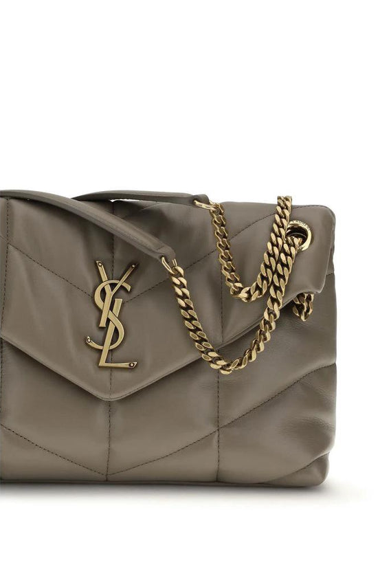 Saint Laurent Graue Lammleder-Schultertasche by Saint Laurent