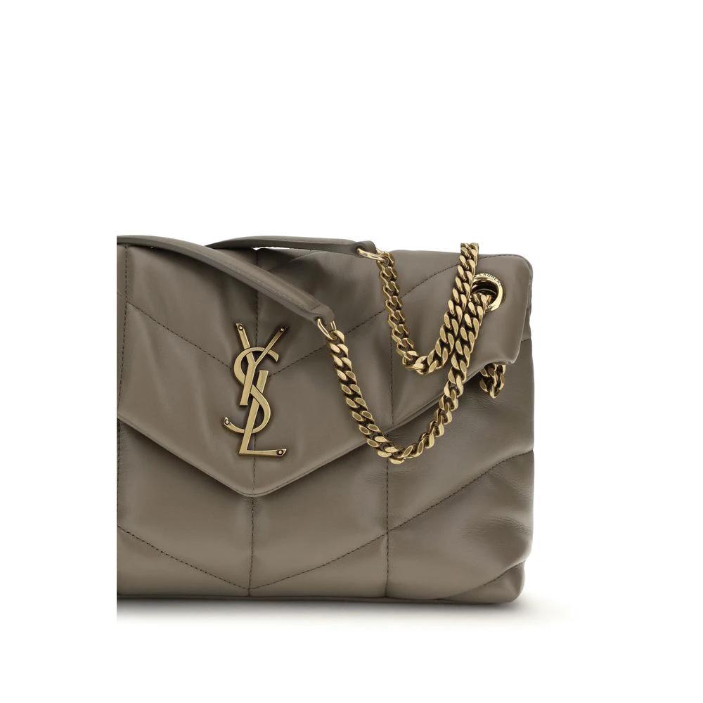 Saint Laurent Graue Lammleder-Schultertasche by Saint Laurent