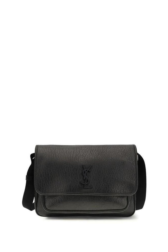 Saint Laurent Schwarzes Kalbsleder Bos Taurus Portemonnaie by Saint Laurent