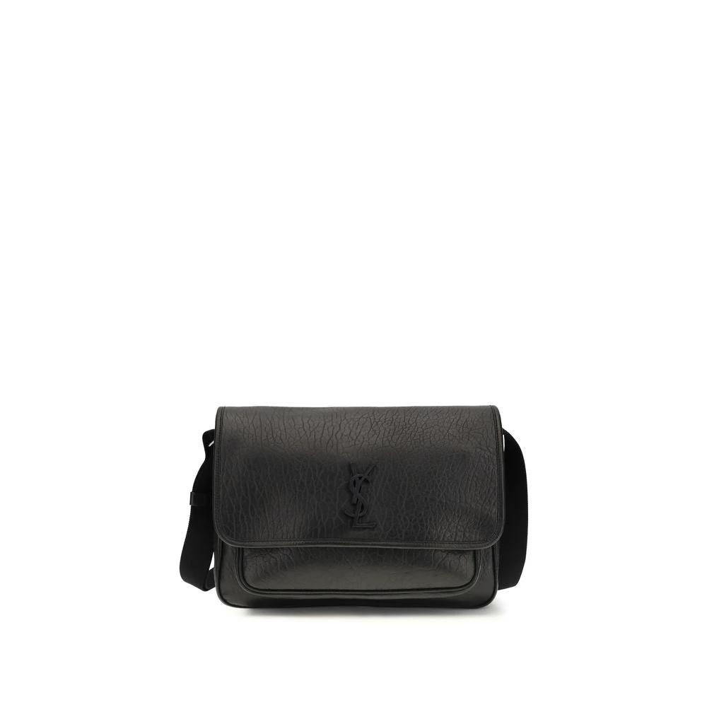 Saint Laurent Schwarzes Kalbsleder Bos Taurus Portemonnaie by Saint Laurent