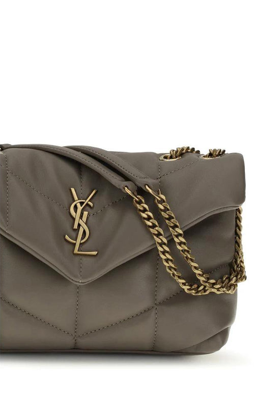 Saint Laurent Graue Lammleder Schultertasche Ovis Aries Aries by Saint Laurent