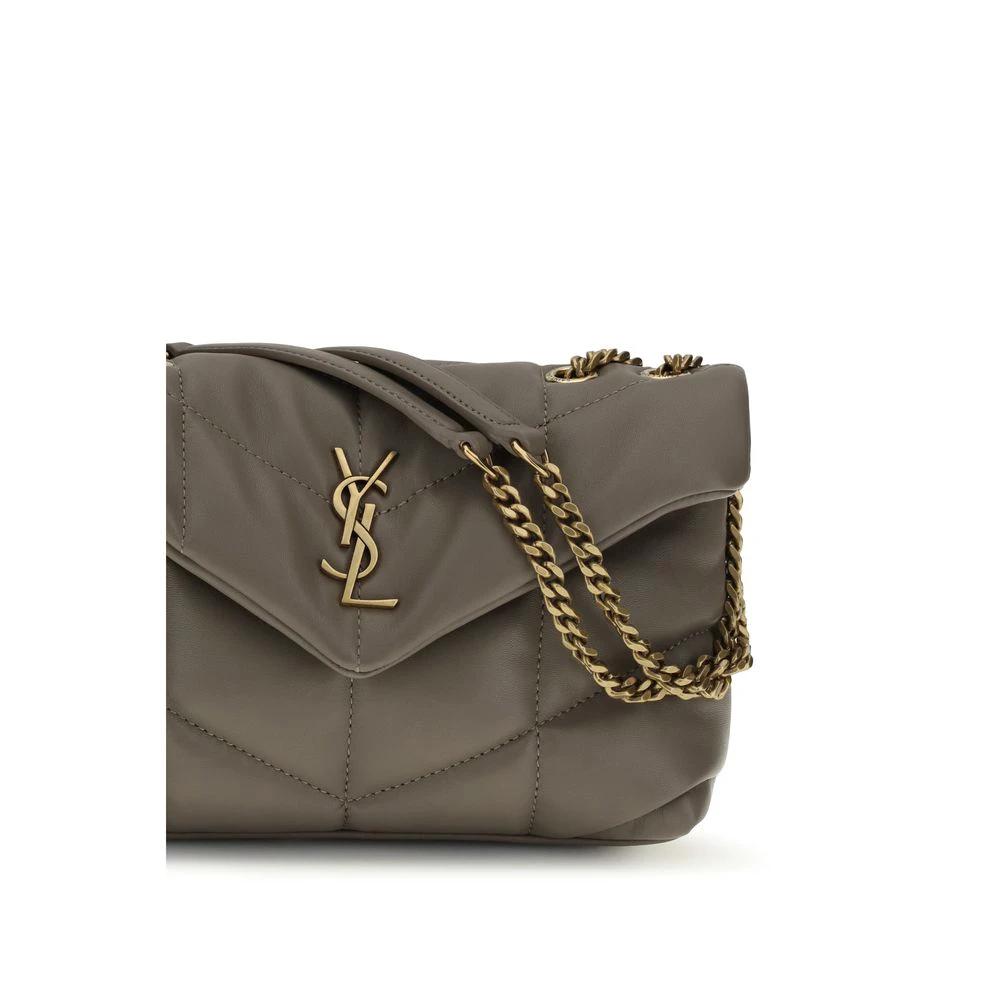 Saint Laurent Graue Lammleder Schultertasche Ovis Aries Aries by Saint Laurent