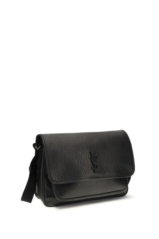 Saint Laurent Schwarzes Kalbsleder Bos Taurus Portemonnaie by Saint Laurent