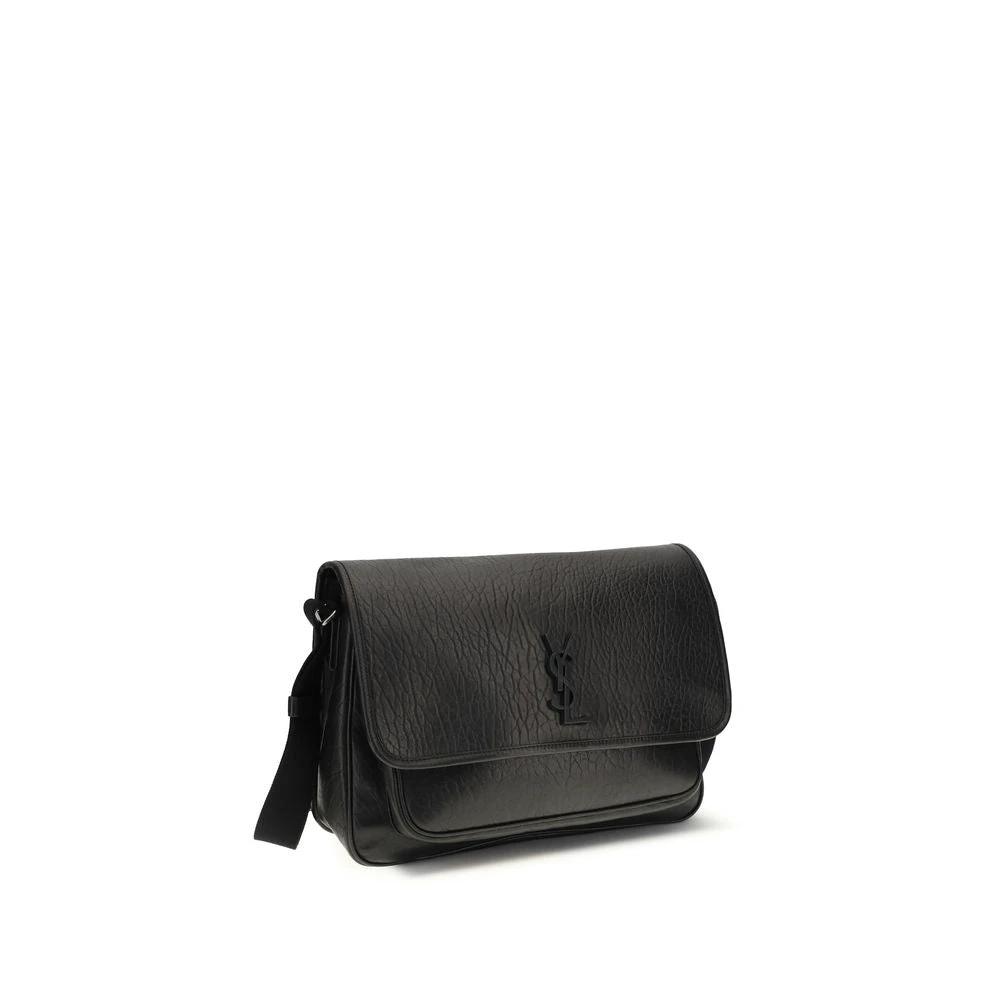 Saint Laurent Schwarzes Kalbsleder Bos Taurus Portemonnaie by Saint Laurent