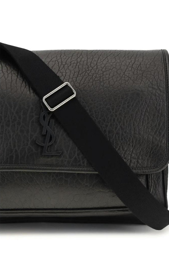 Saint Laurent Schwarzes Kalbsleder Bos Taurus Portemonnaie by Saint Laurent