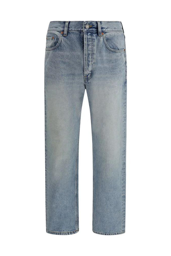 Saint Laurent Blaue Baumwoll-Jeans mit geradem Bein by Saint Laurent