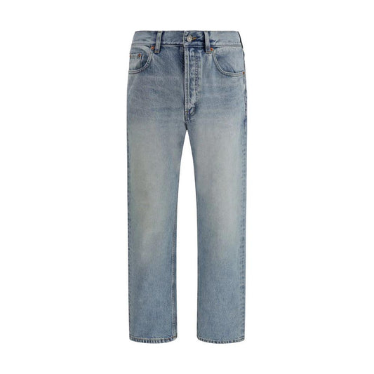 Saint Laurent Blaue Baumwoll-Jeans mit geradem Bein by Saint Laurent