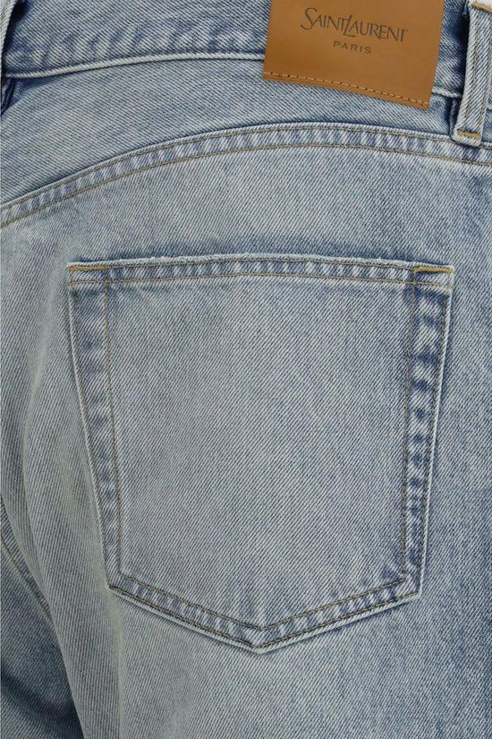 Saint Laurent Blaue Baumwoll-Jeans mit geradem Bein by Saint Laurent