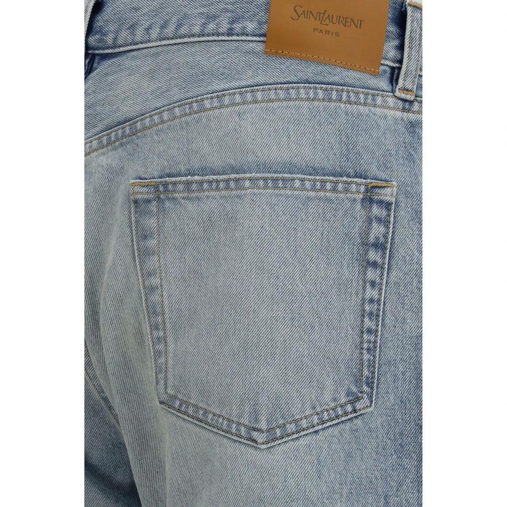 Saint Laurent Blaue Baumwoll-Jeans mit geradem Bein by Saint Laurent