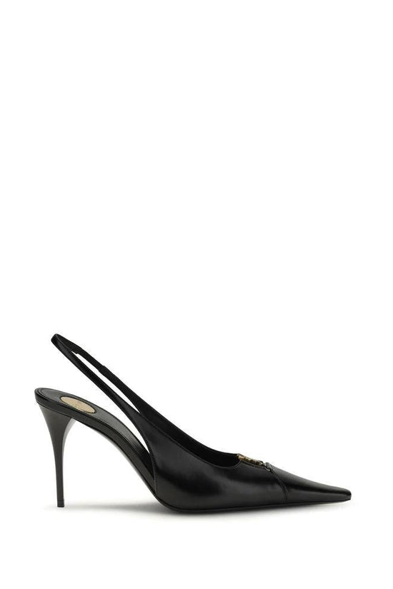 Saint Laurent Schwarze Pumps aus Kalbsleder Bos Taurus mit hohem Absatz by Saint Laurent