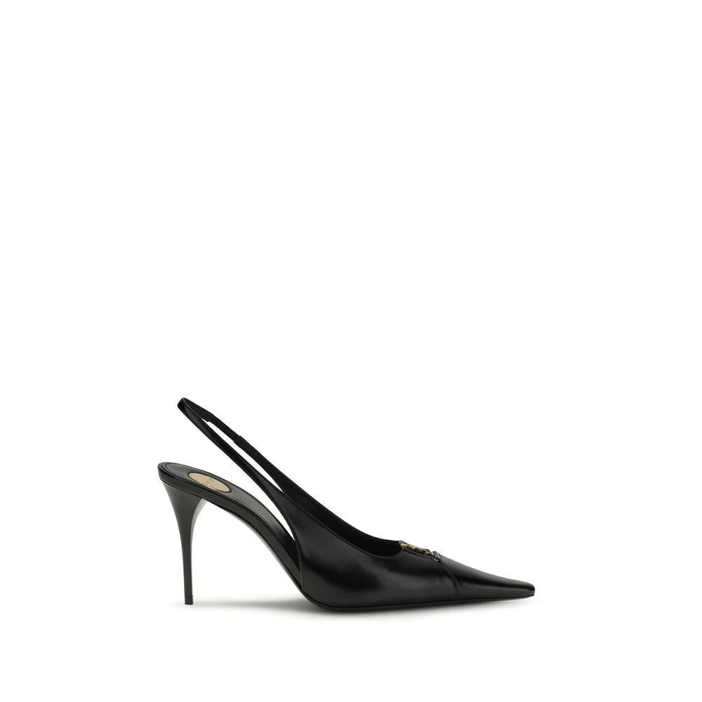 Saint Laurent Schwarze Pumps aus Kalbsleder Bos Taurus mit hohem Absatz by Saint Laurent