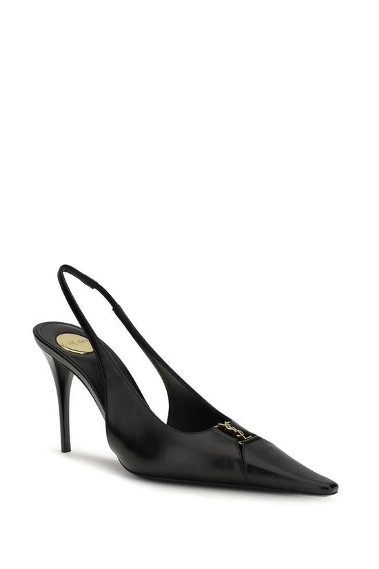 Saint Laurent Schwarze Pumps aus Kalbsleder Bos Taurus mit hohem Absatz by Saint Laurent