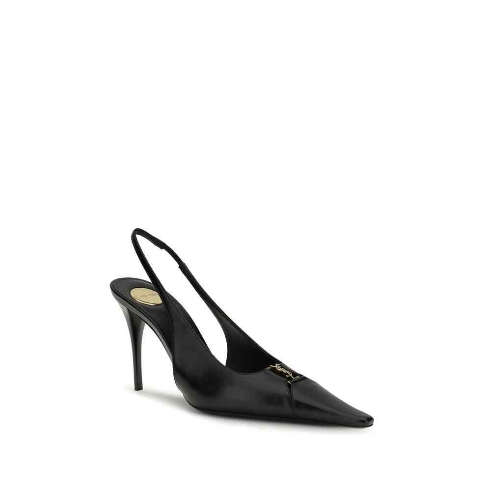 Saint Laurent Schwarze Pumps aus Kalbsleder Bos Taurus mit hohem Absatz by Saint Laurent