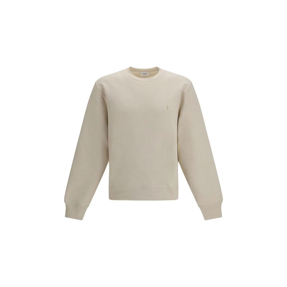 Saint Laurent Beige Cotton Sweatshirt by Saint Laurent