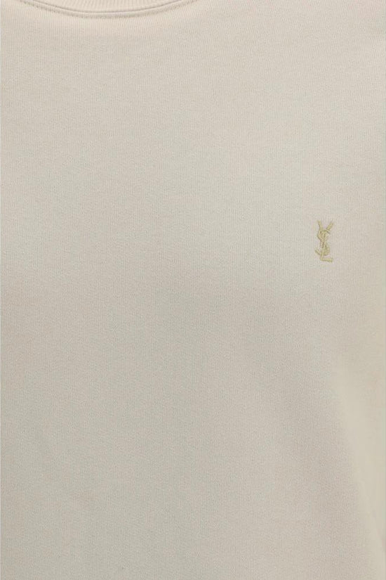 Saint Laurent Beige Cotton Sweatshirt by Saint Laurent