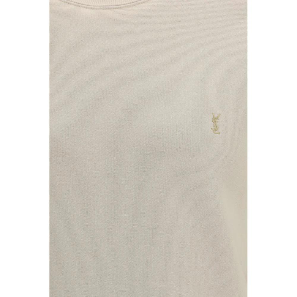 Saint Laurent Beige Cotton Sweatshirt by Saint Laurent