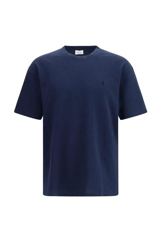 Saint Laurent Blaues Baumwoll-T-Shirt by Saint Laurent