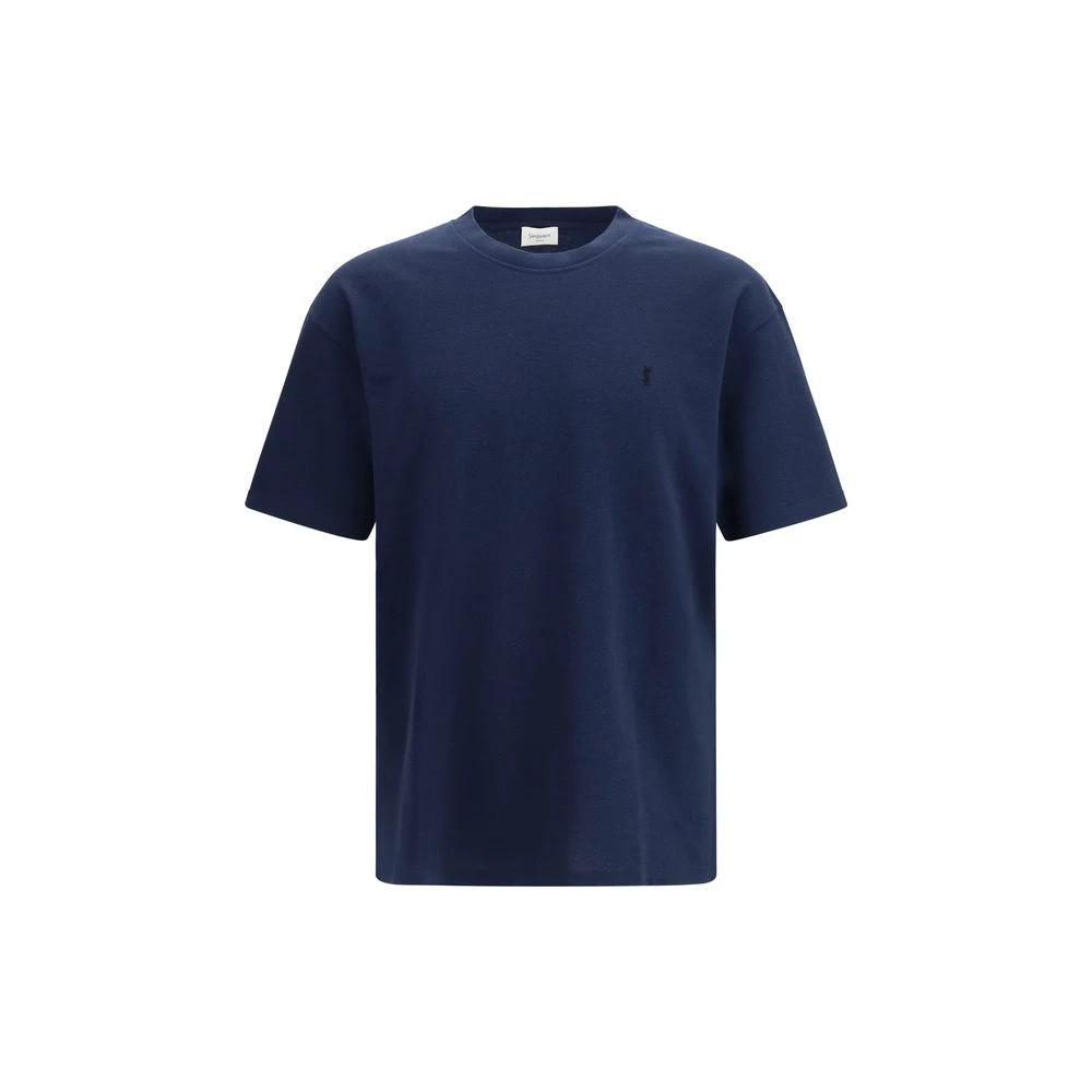 Saint Laurent Blaues Baumwoll-T-Shirt by Saint Laurent