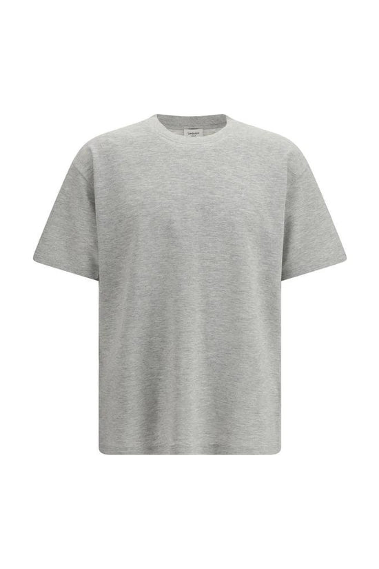 Saint Laurent Graues Baumwoll-T-Shirt by Saint Laurent