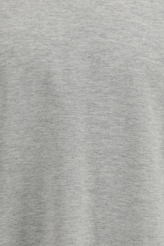 Saint Laurent Graues Baumwoll-T-Shirt by Saint Laurent