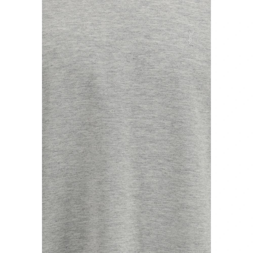 Saint Laurent Graues Baumwoll-T-Shirt by Saint Laurent
