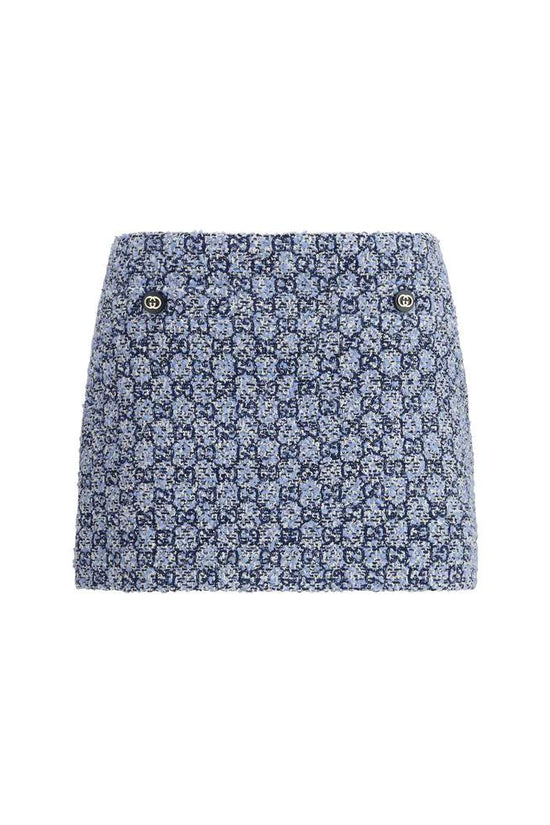 Gucci Blaue Baumwoll-Minirock by Gucci