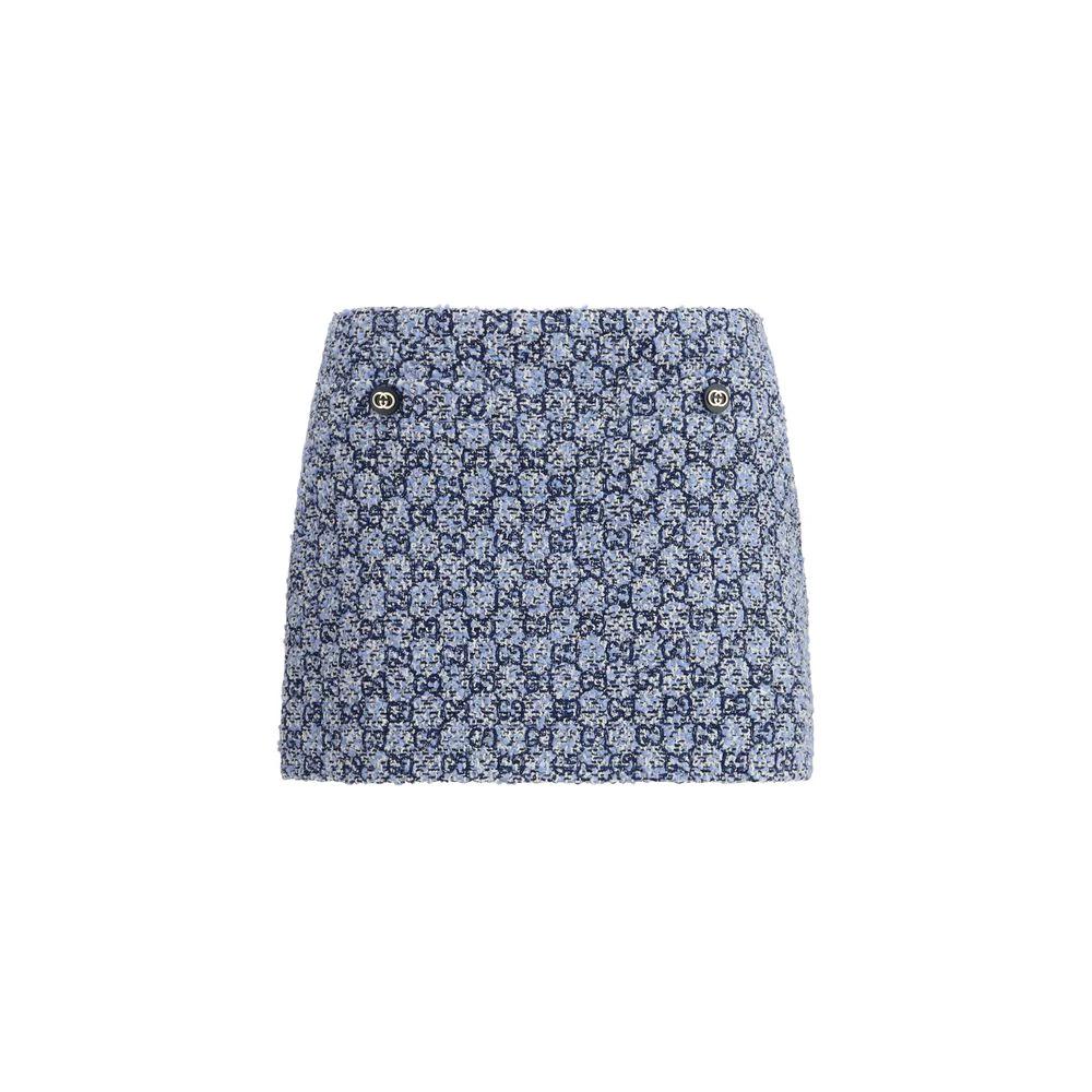 Gucci Blaue Baumwoll-Minirock by Gucci