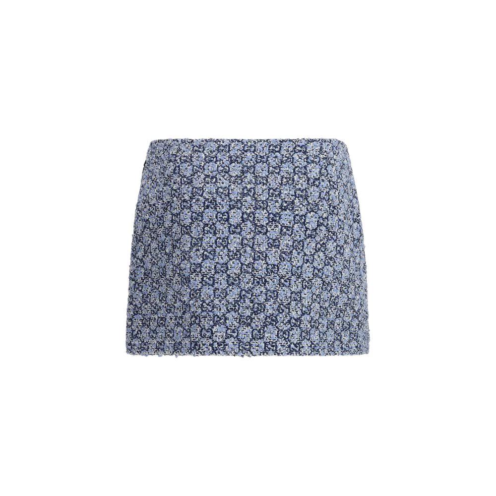Gucci Blaue Baumwoll-Minirock by Gucci
