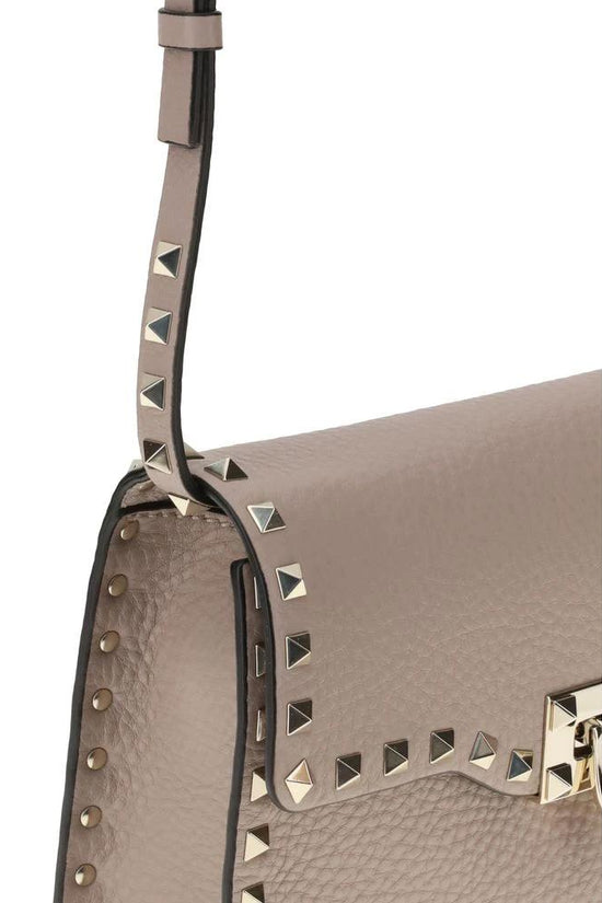 Valentino Garavani Beige Calf Leather Bos Taurus Schultertasche by Valentino Garavani