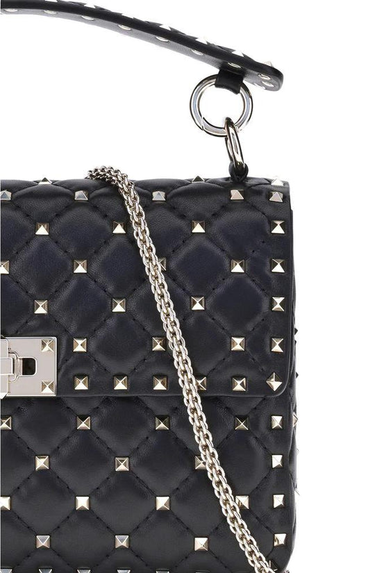 Valentino Garavani Schwarze Lammleder Schultertasche Ovis Aries Aries by Valentino Garavani
